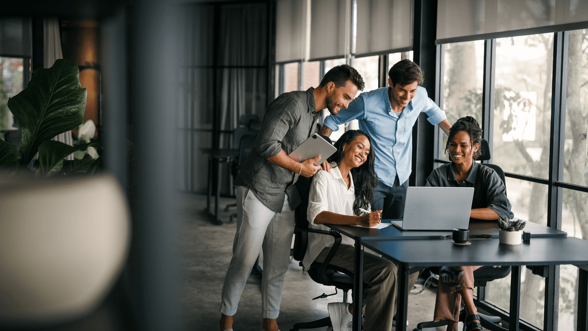 Developers having a meeting in the office